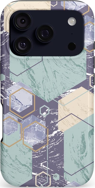 Casetastic hoesje geschikt voor Apple iPhone 17 Pro - MagSafe - Dubbellaagse bescherming - Veerkracht - Fashion Case - Mintgroen Lavendel Crème