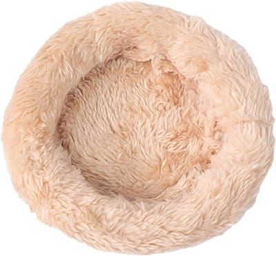 Vogelnest Mat - Kweeknest Kussen - Vogels Warm Houden - Zacht Kort Pluche - 11 cm Diameter - Donkerbruin