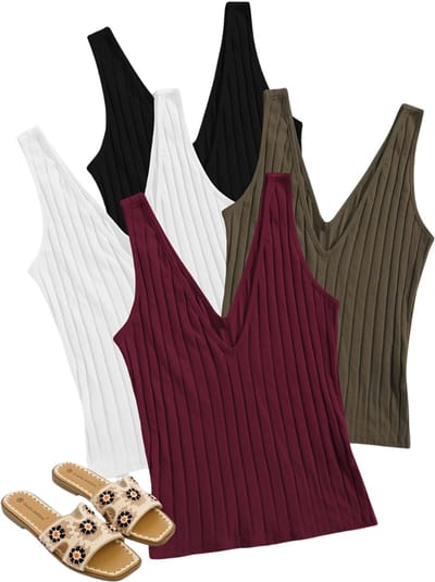 Livano Topje Dames - Kleding - Shirt - Blouse - Kort - Volwassen - 4 Pcs - Gemengd - Maat XS