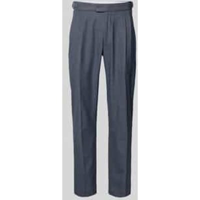 regular fit pantalon met persplooien en achterzakken