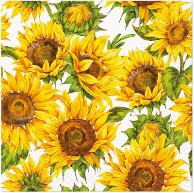 Lunch servetten Dancing Sunflowers - PAW Decor - 33x33 cm