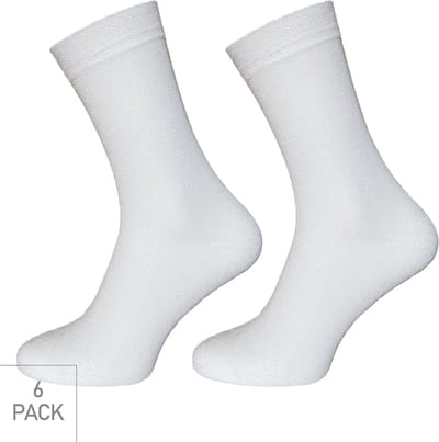 Boru Bamboo - 6-Pack - Nette Sokken - Bamboe - Naadloos - Heren / Dames - wit - 35-38 - 2301