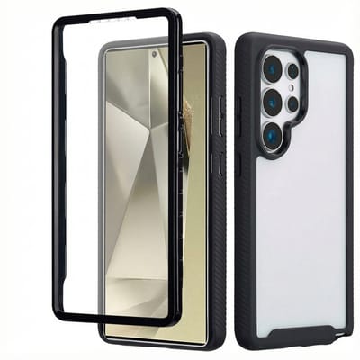 imoshion Hoesje - Geschikt voor Samsung Galaxy S25 Ultra - 360° Full Protective Case - Zwart