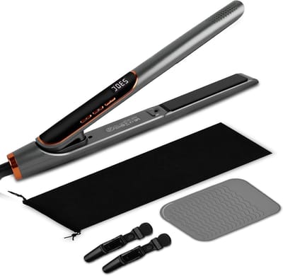 2-in-1 Haarstyler met Curler en Steilfunctie, 100-230 °C Instelbaar, 13 Warmte-instellingen, Snelle Verwarming in 30 Seconden, LCD Scherm en Warmtebestendig Ontwerp voor Perfecte Styling