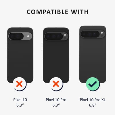 kalibri telefoonhoesje geschikt voor Google Pixel 10 Pro XL hoesje - Smartphone case met 2x screenprotectors - Mobiele telefoon cover in transparant