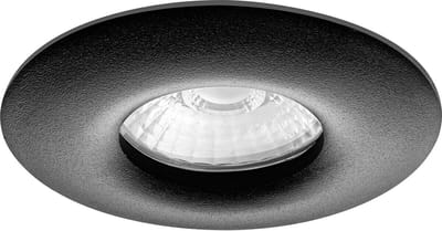 Spot Armatuur GU10 - Pragmi Luno Pro - GU10 Inbouwspot - Waterdicht IP65 - Rond - Zwart - Aluminium - Ø82mm