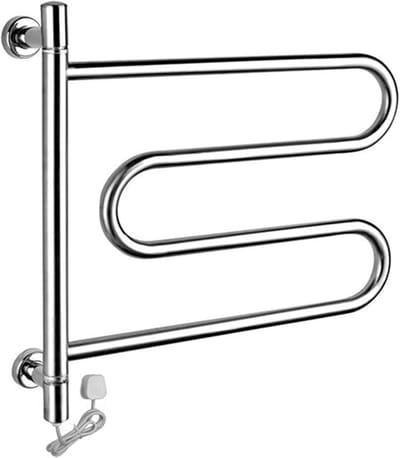 Elektrische handdoekradiator - Handdoekwarmer - Handdoeken drogen - 180 graden draaibaar - Wandmontage - Roestvrij staal