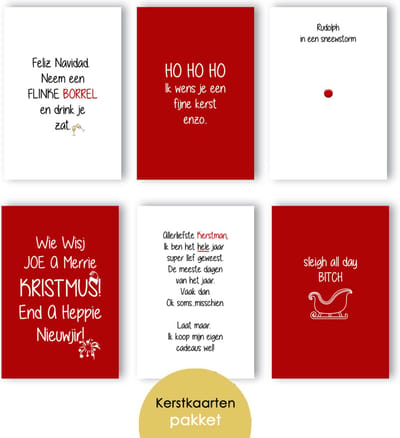 12 kerstkaarten met enveloppen - Merry Christmas - Nieuwjaarskaarten - kerstkaarten - Grappige kerstkaarten - Wenskaarten - luxe kerstkaarten