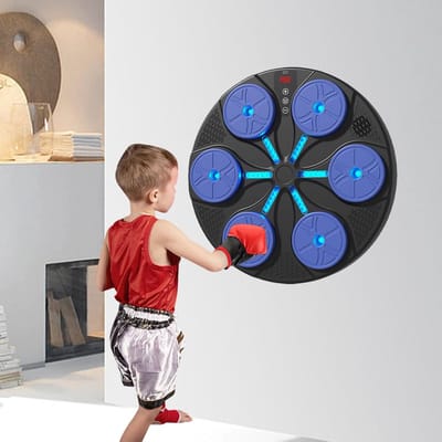 Muziek Bokstrainer - Doelschijf Trainer - Fitness Training - Intelligente Reactie - 37x31.5x5.8cm - Blauw