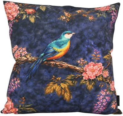 Midnight Blossom Birds #1 Kussenhoes | 45 x 45 cm | Katoen/Polyester