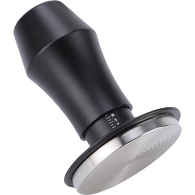 58mm   Pilon à café Pilon à ressort calibré Automatique   Conception anti-obstruction Pression constante pour la maison Café-boutique black