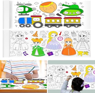 2 rollen tekentpapier 300 x 30 cm - Afbreekbaar zelfklevend papier voor tekenen en kleuren, ideaal voor kinderen en creatieve projecten