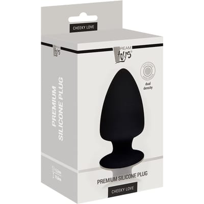 Klassieke Buttplug met Vlakke Basis en Zuignap - M
