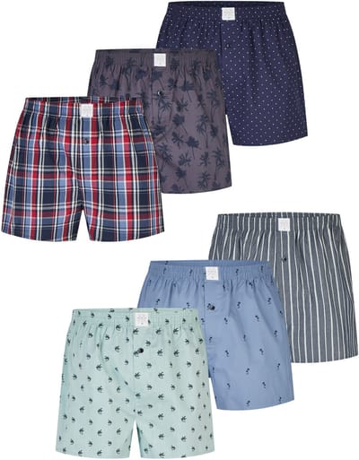 MG-1 Wijde Boxershorts Heren 6-Pack Multicolor D715 - Maat M