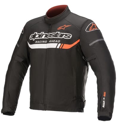 Alpinestars T-SP S Ignition Waterproof Jas Zwart Wit Fluo Rood - Jas