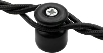 Porseleinen Kabelklemmen - Draad Isolator - Kabel Montage - Vintage Stijl - 19mm x 24mm - Zwart