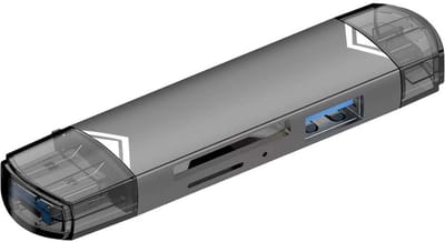 Multi-function Card Reader – USB 3.0 – Type-C & Micro-USB – SD/TF Geheugenkaartlezer – Hoge Snelheid
