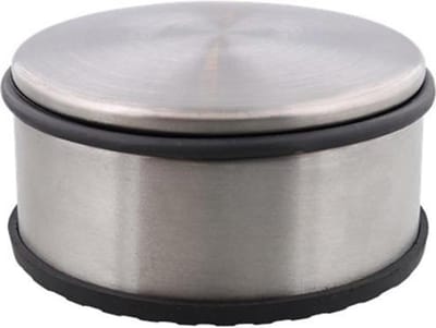 Deurstopper GEA - Zilver / Zwart - Kunststof / Roestvrijstaal - 11 x 11 x 6 cm