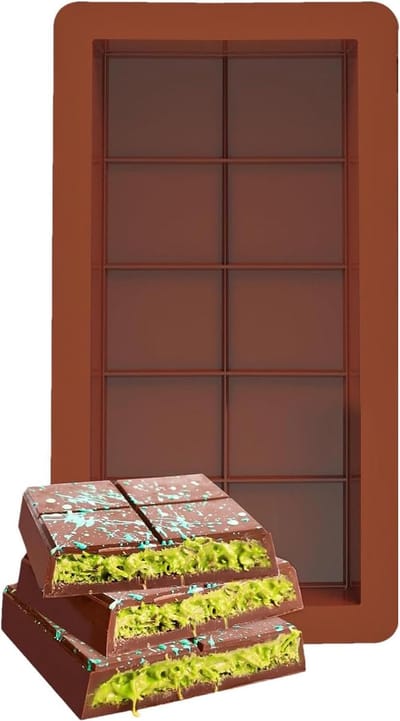 Gevulde Candy Bar Mallen, Diepe Chocolade Reep Mold - Siliconen diepe chocoladereepvorm - Grote Food Grade-vorm, multifunctionele chocoladevorm voor chocoladesnacks