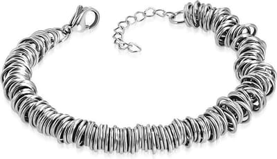Amanto Armband Estee - 316L Staal - rondjes ∅8mm - 17+3cm