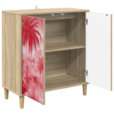 vidaXL - Dressoir - AACHEN - Sonoma - 69 - x - 33 - x - 75 - cm - Bewerkt - hout