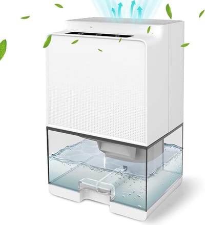 Huis Ontvochtiger - Ontvochtiger - 1000ML - Elektrische LED - Vochtabsorberend - Draagbaar en Stil voor Slaapkamer - Badkamer - Automatische Ontdooiing/Uitschakeling - Tegen Schimmel en Vocht - Garage - Kast