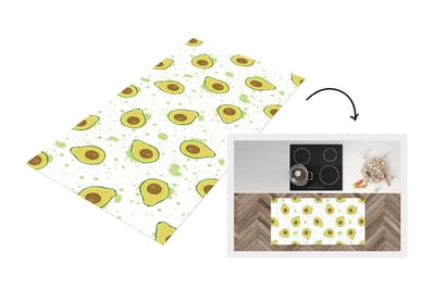Keukenloper - Loper keuken - Avocado - Patronen - Groen - 120x60 cm - Keukenloper vinyl