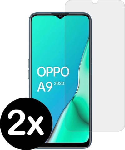 Smartphonica Screenprotector voor Oppo A9 2020 van glas - 2 stuks geschikt voor OPPO A9 (2020)
