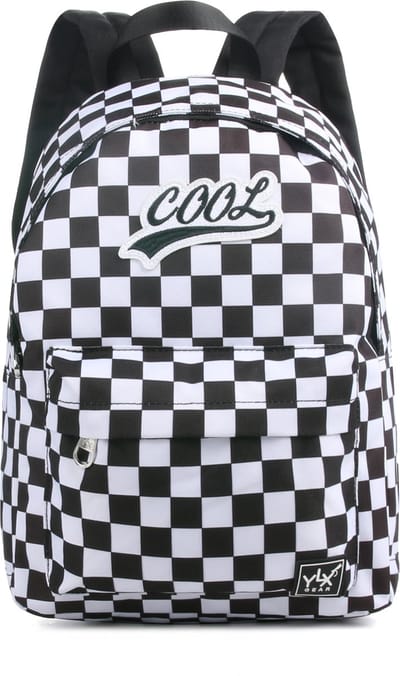 SALE: YLX Hemlock rugzak voor kinderen. Zwart, wit geblokt (jongen / meisje). Gemaakt van gerecyclede plastic flessen. Eco-vriendelijk. Rugzak - schooltas - jongen - meisje - geruit - Cool