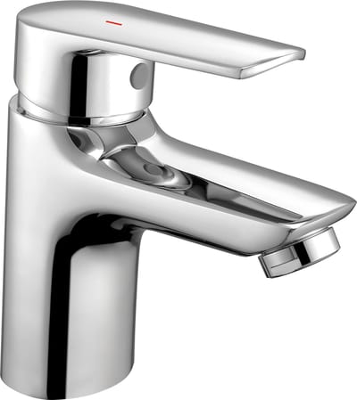 Auralum MAX Wastafelkraan Zilver - Badkamerkraan Chroom - Mengkraan Warm en Koud - Waterbesparend - Inclusief aansluitingen