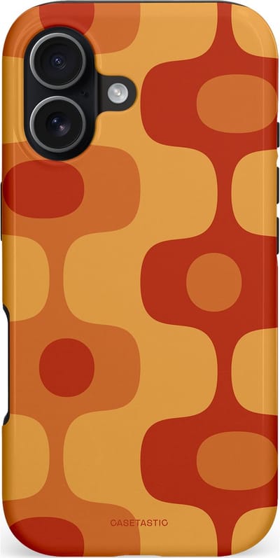 Casetastic hoesje geschikt voor Apple iPhone 17 - MagSafe - Dubbellaagse bescherming - Vintage Rust - Fashion Case - Terracotta Goud