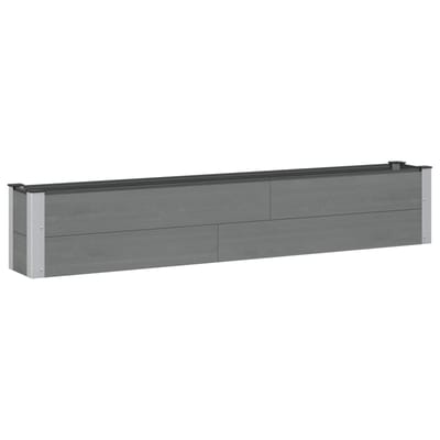 vidaXL Verhoogde plantenbak Grijs 200 x 30 x 36 cm WPC en Aluminium