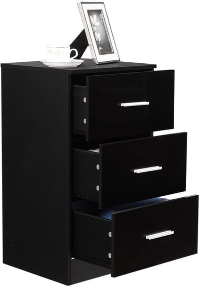 COSTWAY Archiefkast met 3 laden, ladekast onder het bureau, kantoorkast, universele kast, staande container geschikt voor documenten in briefformaat en ordners