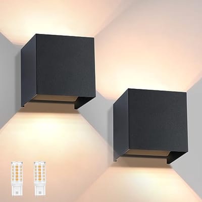 Moderne LED Wandlamp voor Binnen en Buiten, Warm Wit Licht, IP65 Waterdicht