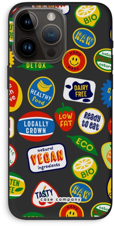 Case Company® - Hoesje geschikt voor iPhone 14 Pro Max hoesje - Fruitsticker - Biologisch Afbreekbaar Telefoonhoesje - Bescherming alle Kanten en Schermrand