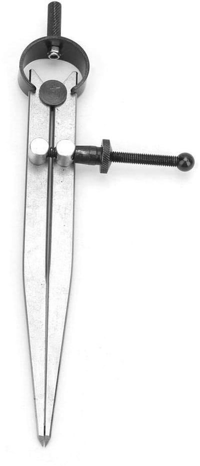 Dailygoods- Kompasverdeler Verstelbaar - Veerkompas - Staal - Markeerhulpmiddel - 150mm - Nauwkeurige bediening - Tekenkompas