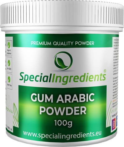 Arabische gom - 100 g - Arabic Gum - Acacia Poeder - Natuurlijk verdikkingsmiddel en stabilisator - Hersluitbare Pot - Recycled Plastic