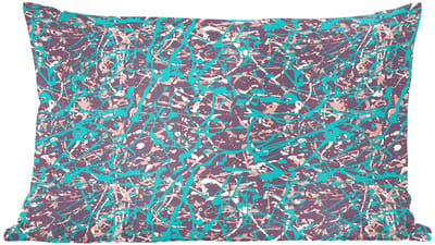 Sierkussens - Kussentjes Woonkamer - 60x40 cm - Spat - Abstract - Oranje - Groen