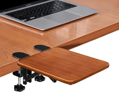 Ergonomische Bureauverlenging met Klem, 20.8 x 19.3 cm, Armsteun voor Comfortabel Werken, Ideaal voor Thuis en Kantoor