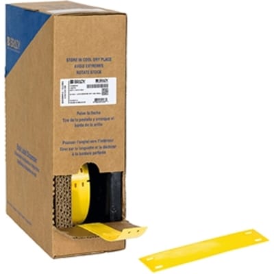 Brady BM-15X75-7598-YL polyester tags geel | 15 mm x 75 mm (origineel)