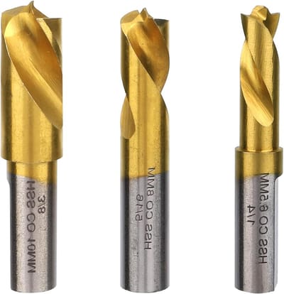 3-delige Spotlasboor Set, HSS Spotlas Cutter met Titanium Coating, Verwijderingstools voor Spotlaswerk, Verkrijgbaar in 6.5mm, 8mm en 10mm