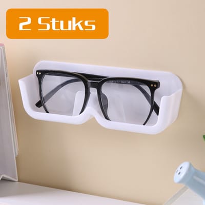 Colorful Sun® Brilhouder - 2 Stuks - Brillen opbergsysteem - Brillenstandaard - Brillenrek - Brillenhouder - Brillenkokers - Zonnebrillen rek - Houder Voor Brillen - Zonnebrillen display - Wit
