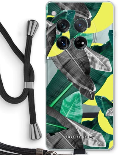 Case Company® - Hoesje met koord geschikt voor OnePlus 12r hoesje met Koord - Fantasie jungle - Telefoonhoesje met Zwart Koord - Bescherming aan alle Kanten en Over de Schermrand