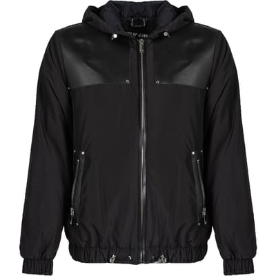 Les Hommes jas Windbreaker Mannen zwart