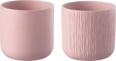 J-Line bloempot Gen - keramiek - roze - extra small - 2 stuks - Ø 11 cm