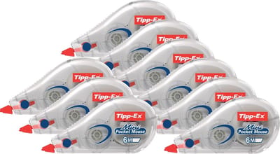 Mini Pocket Mouse Wegwerpcorrectieroller - 9 Stuks - Efficiënt Fouten Corrigeren