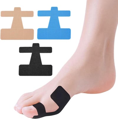 Valgus Kinesiotape, 30 voorgesneden kinesiologiestrips voor tenen en voeten, Kinesio Tape kinesiologietape, voor enkels en polsen