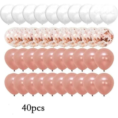 40 stuks/set 12 inch Mix Blauw Rose Goud Confetti Latex Ballonnen Voor Verjaardag Bruiloft Ballonnen Feestdecoraties Babyborrel 40pcs&12INCH