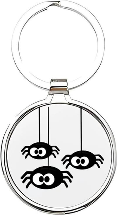 Akyol - Spinnen Sleutelhanger - halloween - Dierenliefhebbers - Spin - spider - zwarte spin - sleutelhanger voor Halloween - tarantula - insect - dier - huisdier - dierendag - spinachtigen - vogelspin - 4 x 7,5 CM