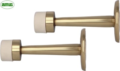 AMIG Deurbuffers Messing - Set van 2 Stuks - Wandmontage - Luxe Deurstoppers - 73mm Lang